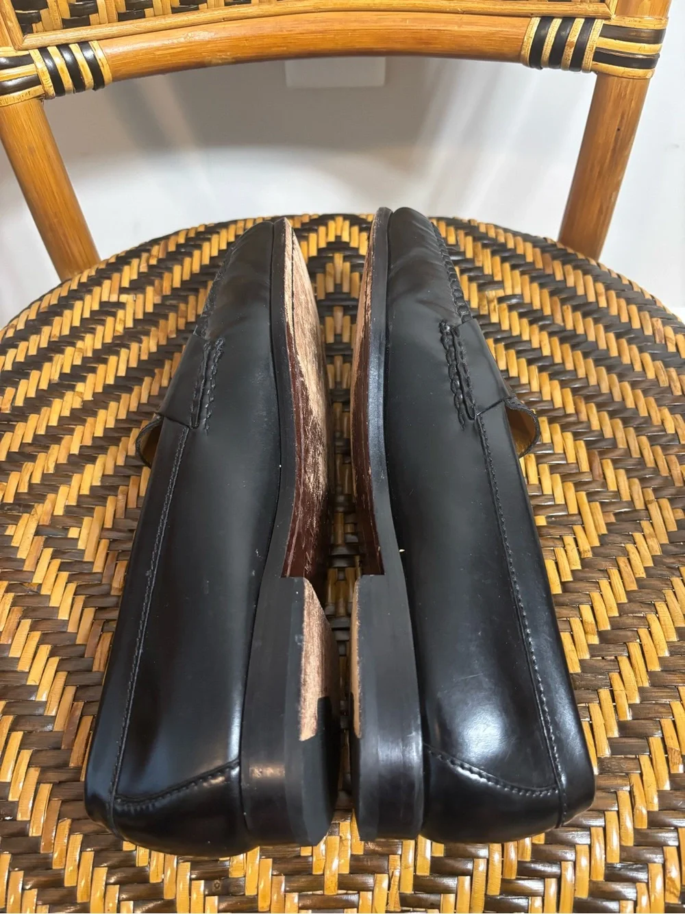 Cole Haan Penny Loafers Black Leather 10.5 Preppy
